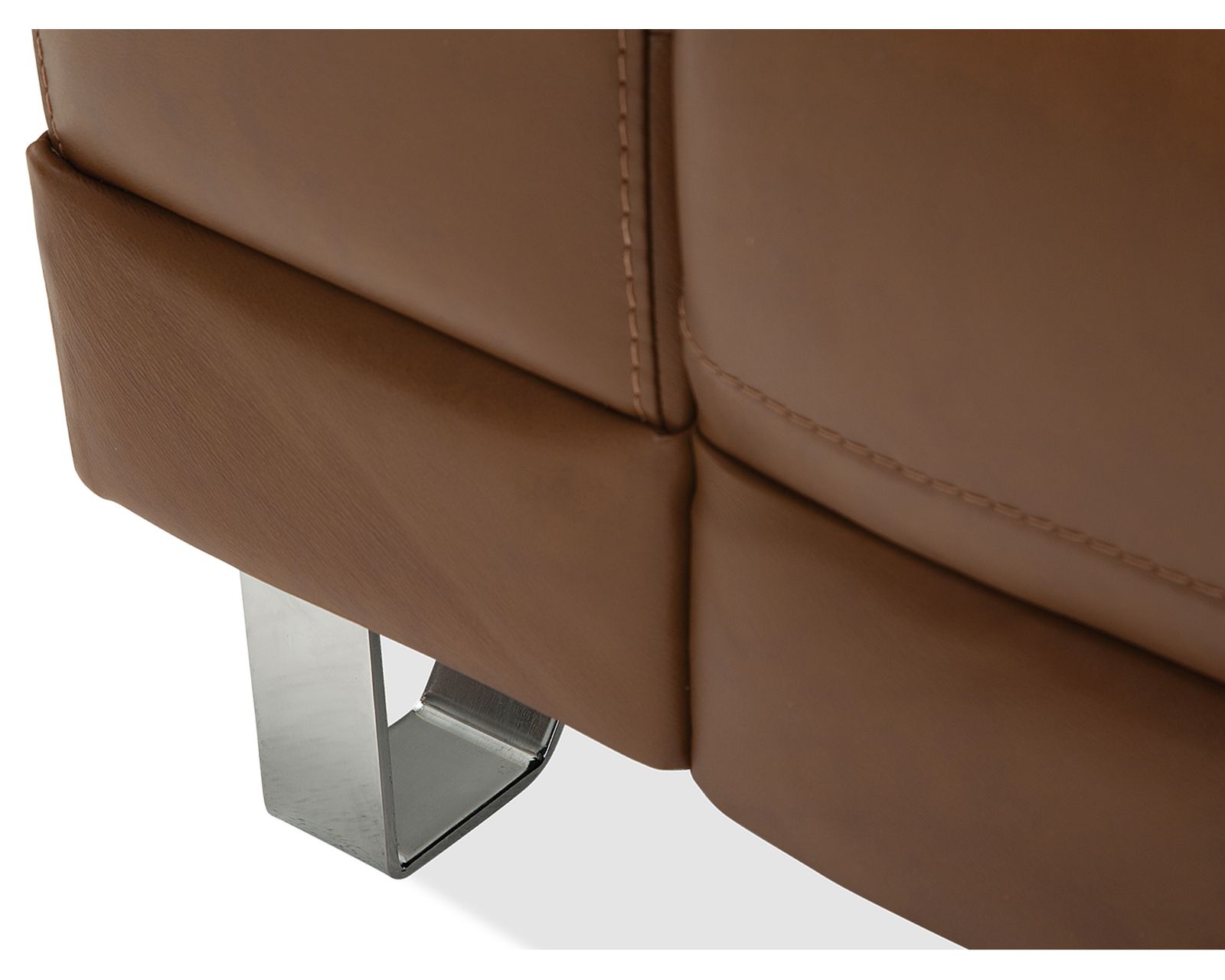 Seattle 77625 Sofa (96") +100 leathers - Choice of chrome or matte black metal legs