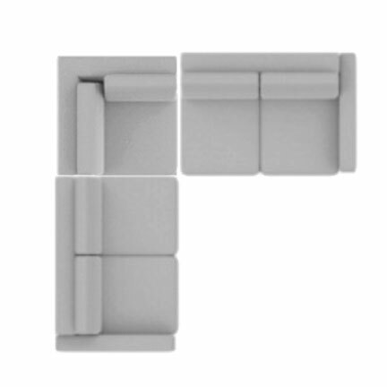 Layout H: Three Piece Sectional 101" x 101"