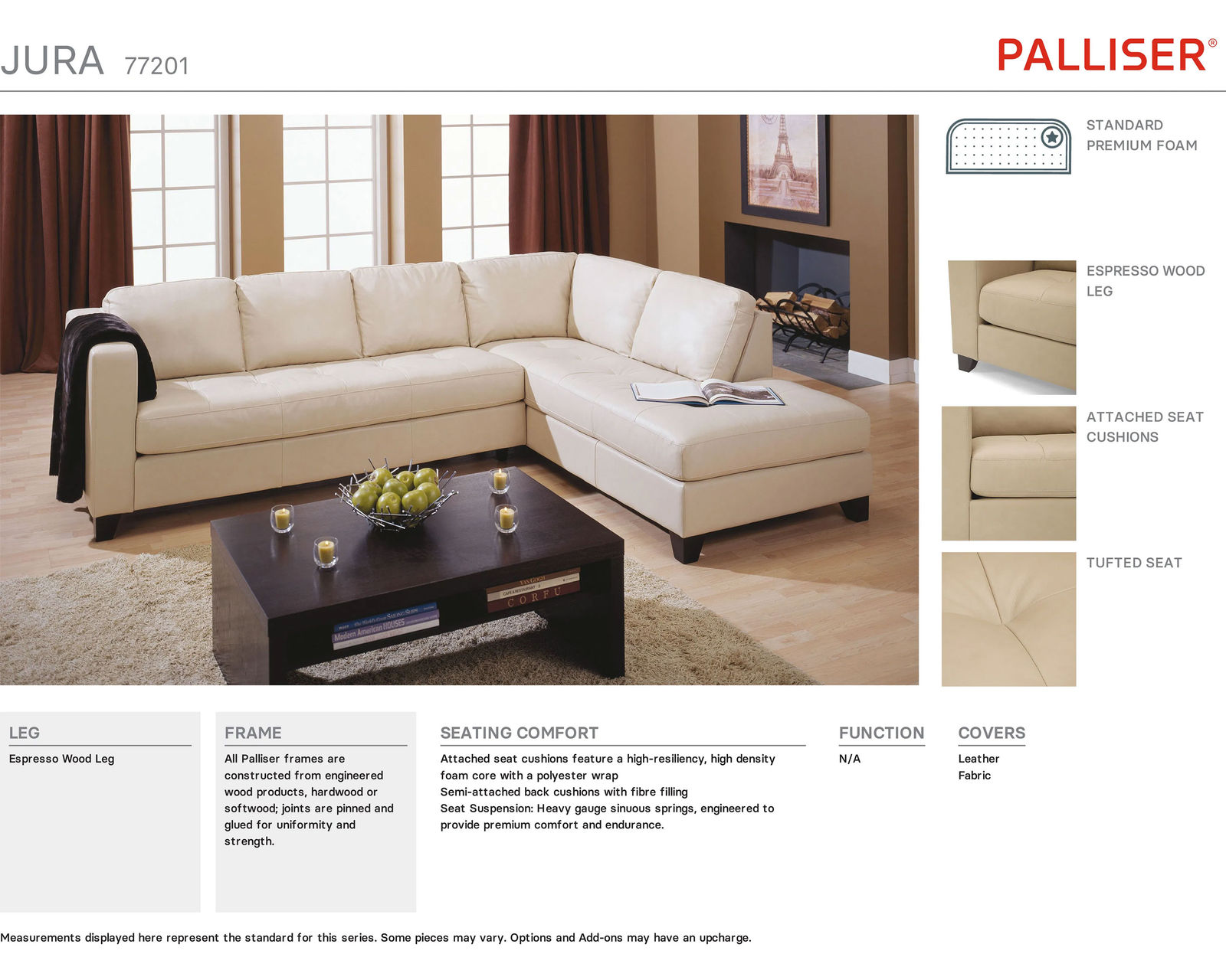 Jura 77201 Leather Sectional (100+ leathers) - Jura Collection
