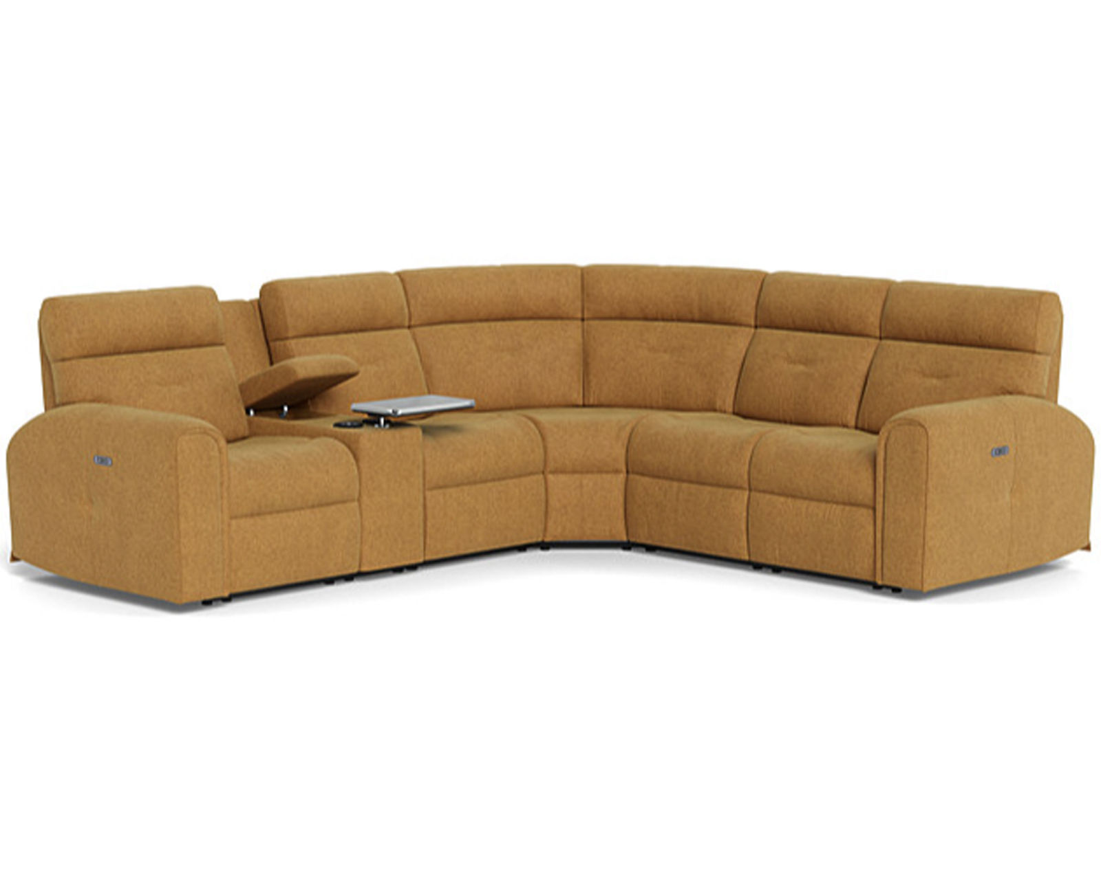 Acacia  41080  Power Headrest Power Reclining Sectional (+50 fabrics) - Layout B: Six Piece Sectional 104" x 117"