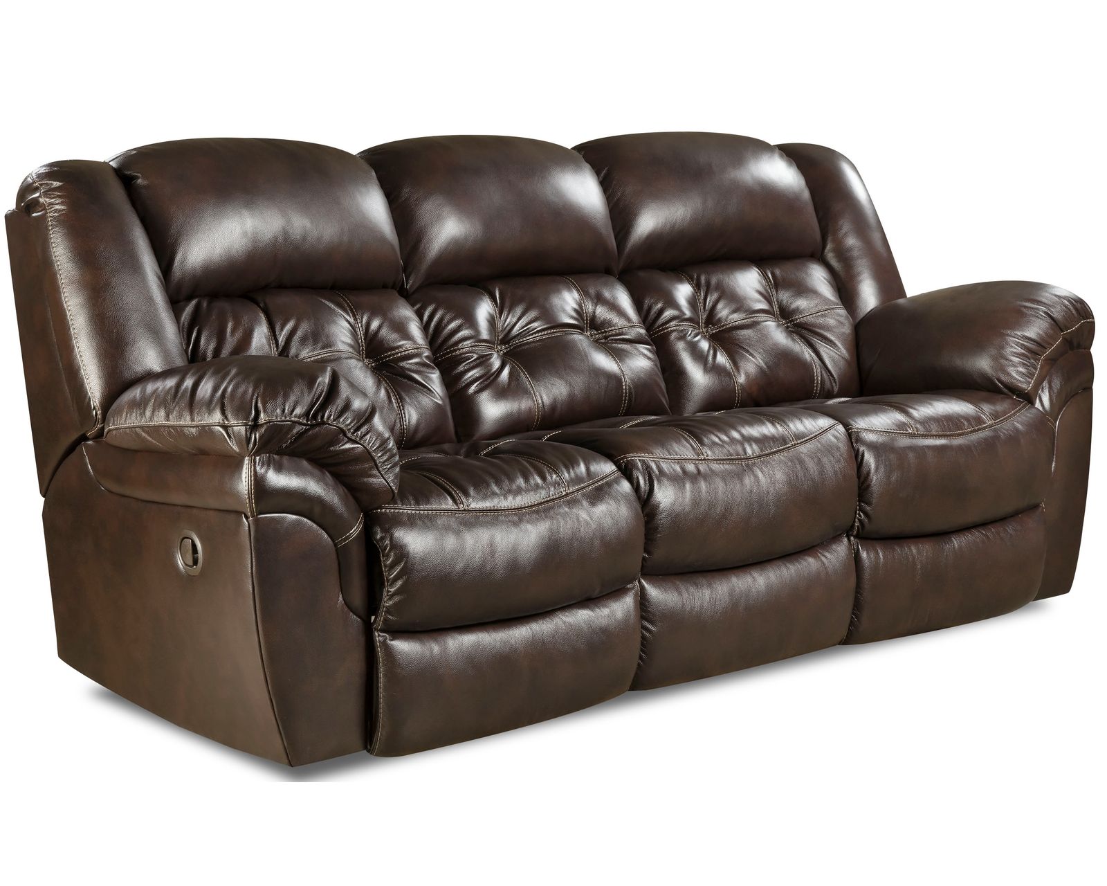 Denver 93" Double Reclining Leather Sofa Chocolate (In stock)