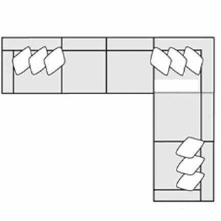 Layout J: Six Piece Sectional 170" x 131"