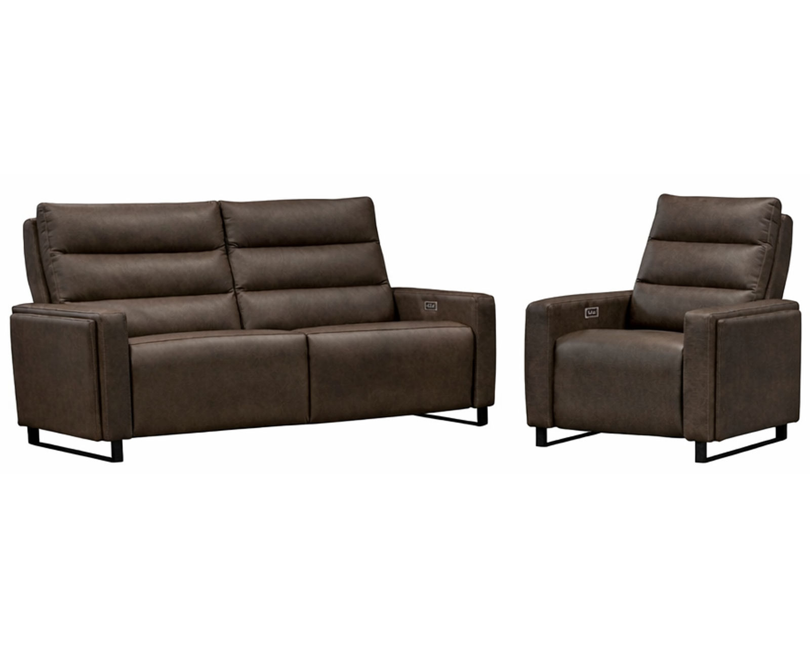 Flavie Dual Power Reclining Sofa — Available in Standard & Wide Cushions, 140+ Leather Options, and 80", 83", or 112" Widths - Premium Comfort Without Compromise