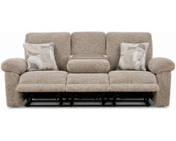 Beacon 88" Lay Flat Triple Reclining Sofa with Center Drop Down Table and Arm Storage