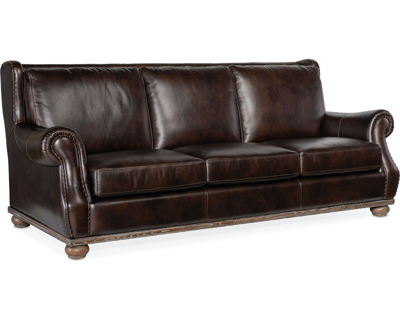William 96" Leather Sofa (Umber Leather)