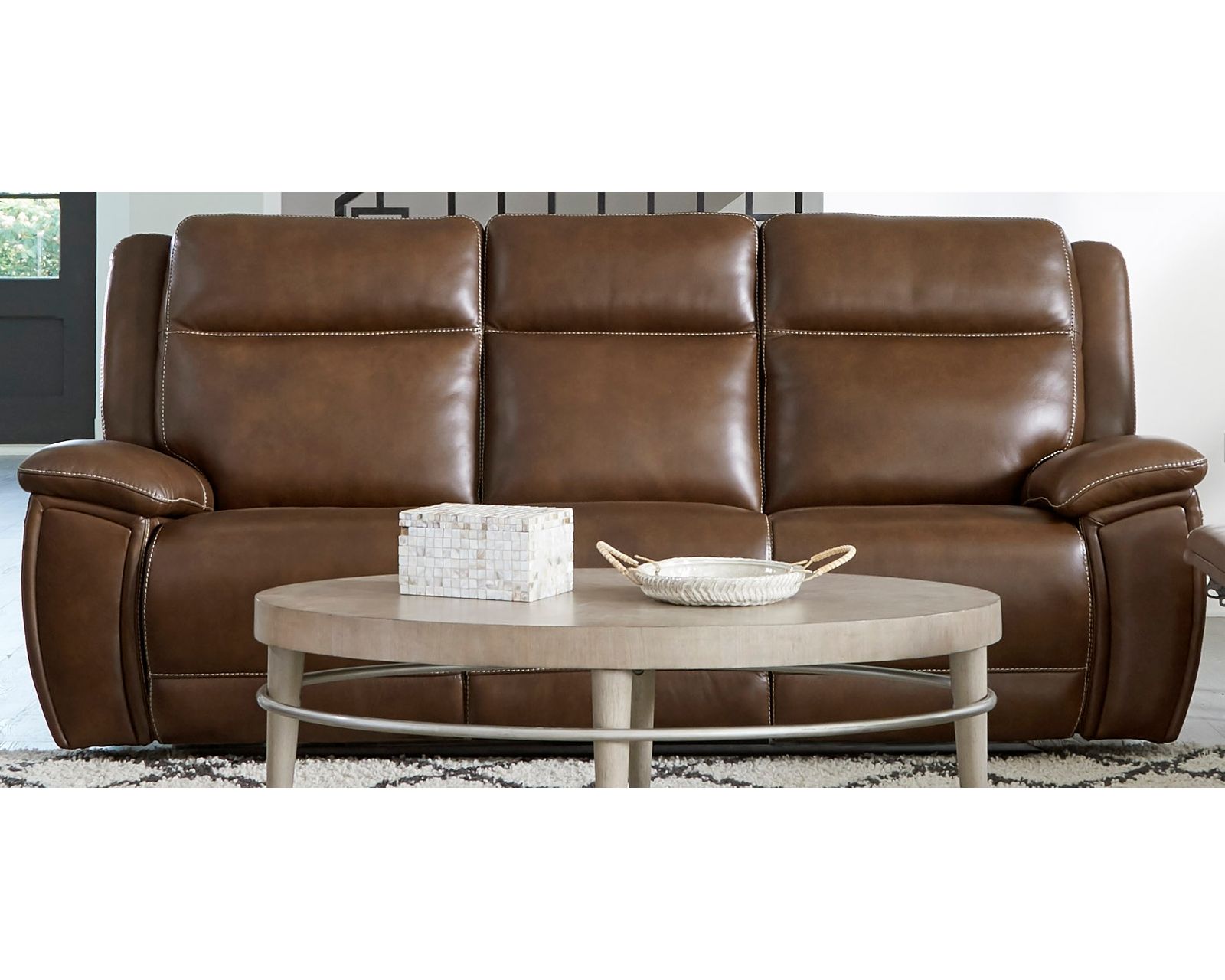 Jameson 89" Zero Gravity Power Headrest Power Reclining Leather Sofa (In stock -Fast shipping) - Jameson Zero Gravity Power Headrest Power Reclining Sofa