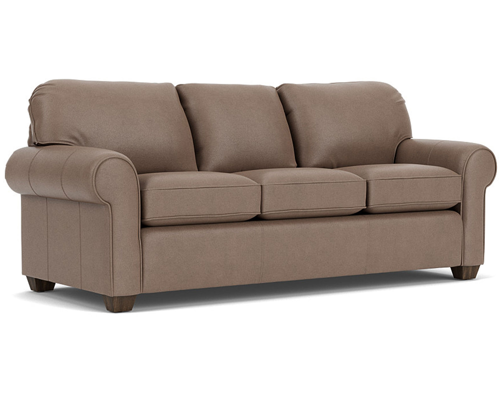 Thornton Leather 77" or 86" Stationary Sofa (Leather Choices) - Features the Flexsteel Blue Steel Seat Spring never needs replacing