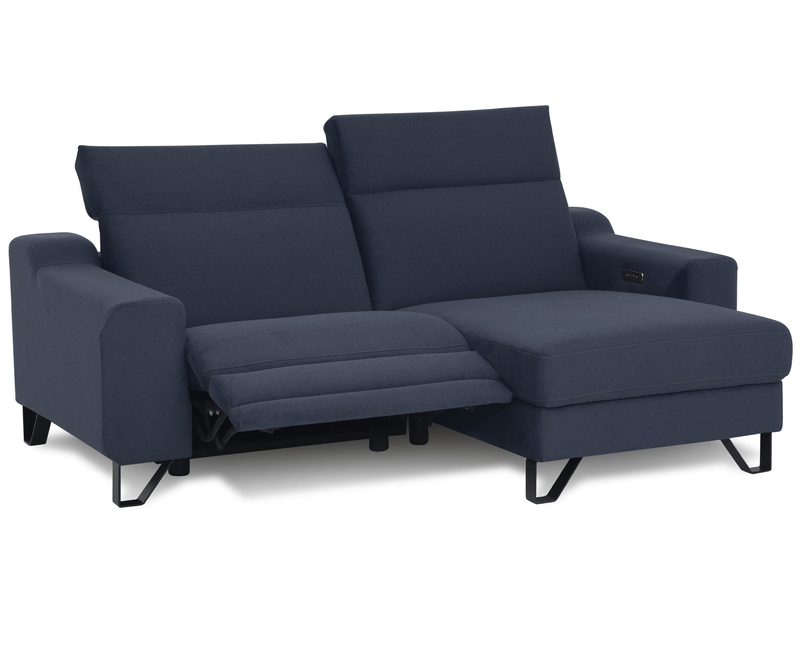 Tabor 44003 Power Headrest Power Reclining Chaise Sectional (+50 fabrics) - Layout A: Two Piece Reclining Chaise Sectional 84" x 61"