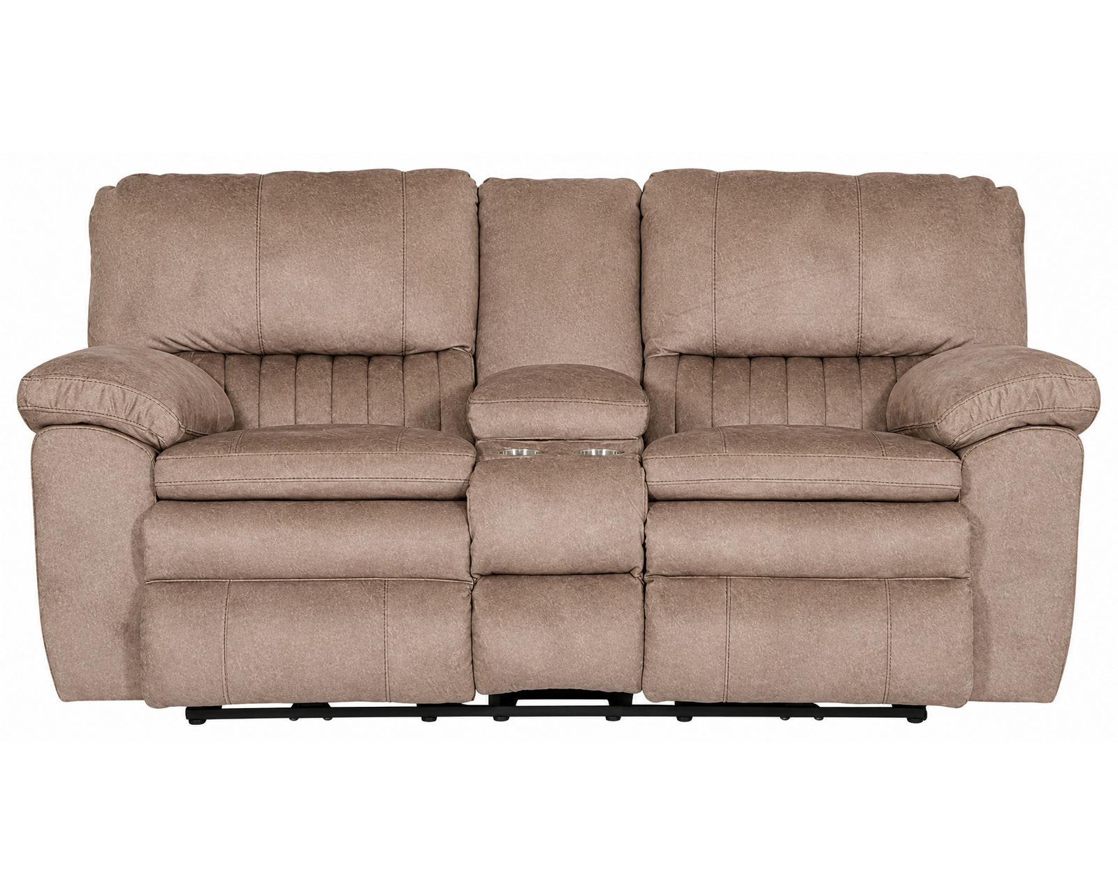 Reyes 91" Lay Flat Reclining Sofa (2 colors) - Reyes Reclining Console Loveseat in Fabric Color Portabella