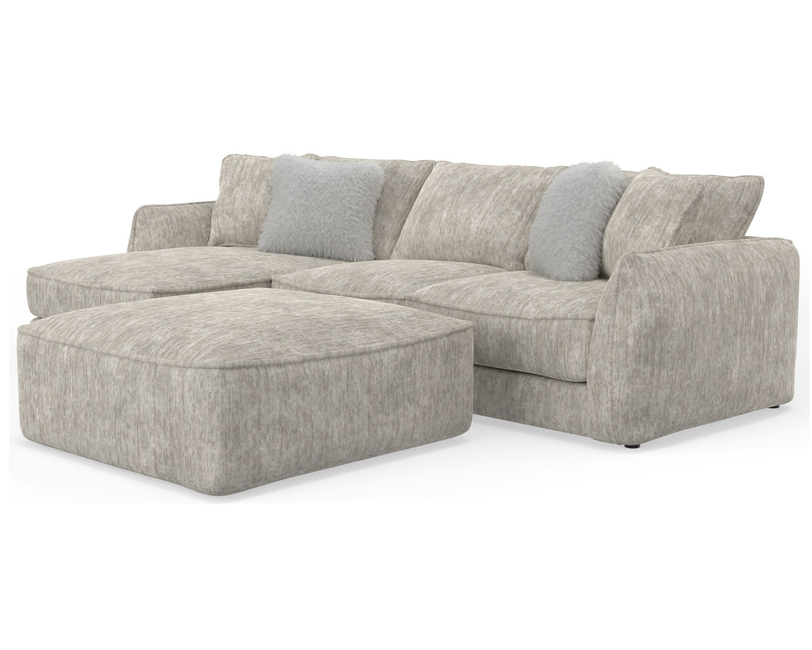 Bucktown 2306 Stationary Sectional (includes pillows) - Layout A: Two Piece Sectional 78" x 129"(Square cocktail ottoman available)