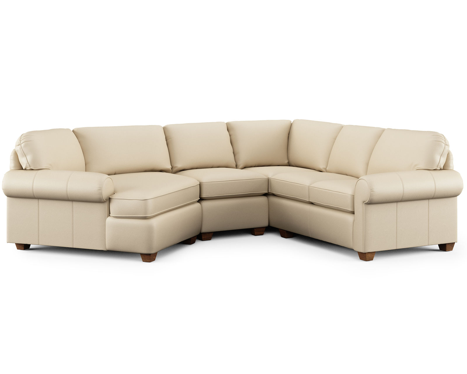 Thornton Leather Stationary Sectional (Leather choices) - Sectional Layout M:  Lifetime Warranty on internal structures