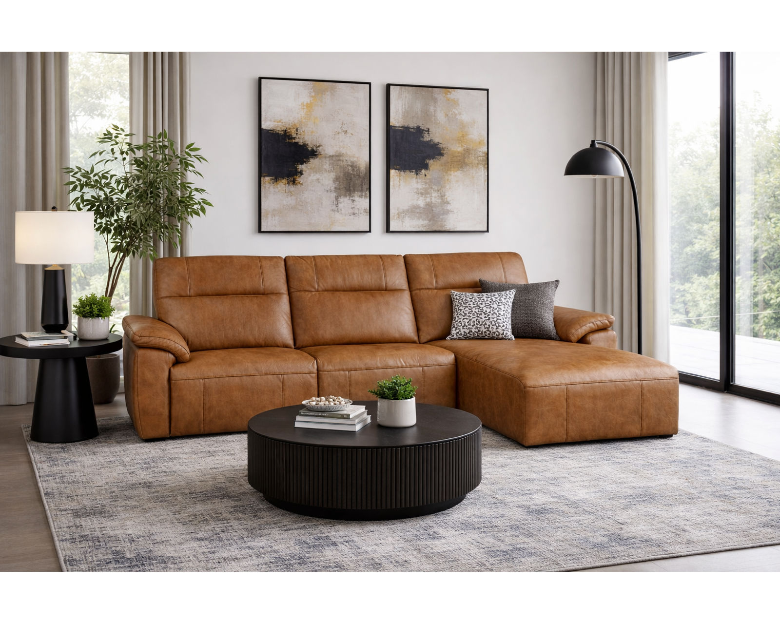 Rowan 4077 Reclining Chaise Sectional (standard and wide seat widths) +140 leathers  - Designed for Comfort. Built for Life. Priced for You.