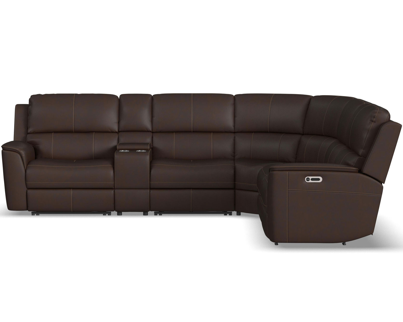 Henry Zero Gravity Reclining Sectional w/ Power Recline - Power Headrest and Power Lumbar (+3 colors) In stock - Layout G: Six Piece Reclining Sectional 128" x 115" (3 Recliners)