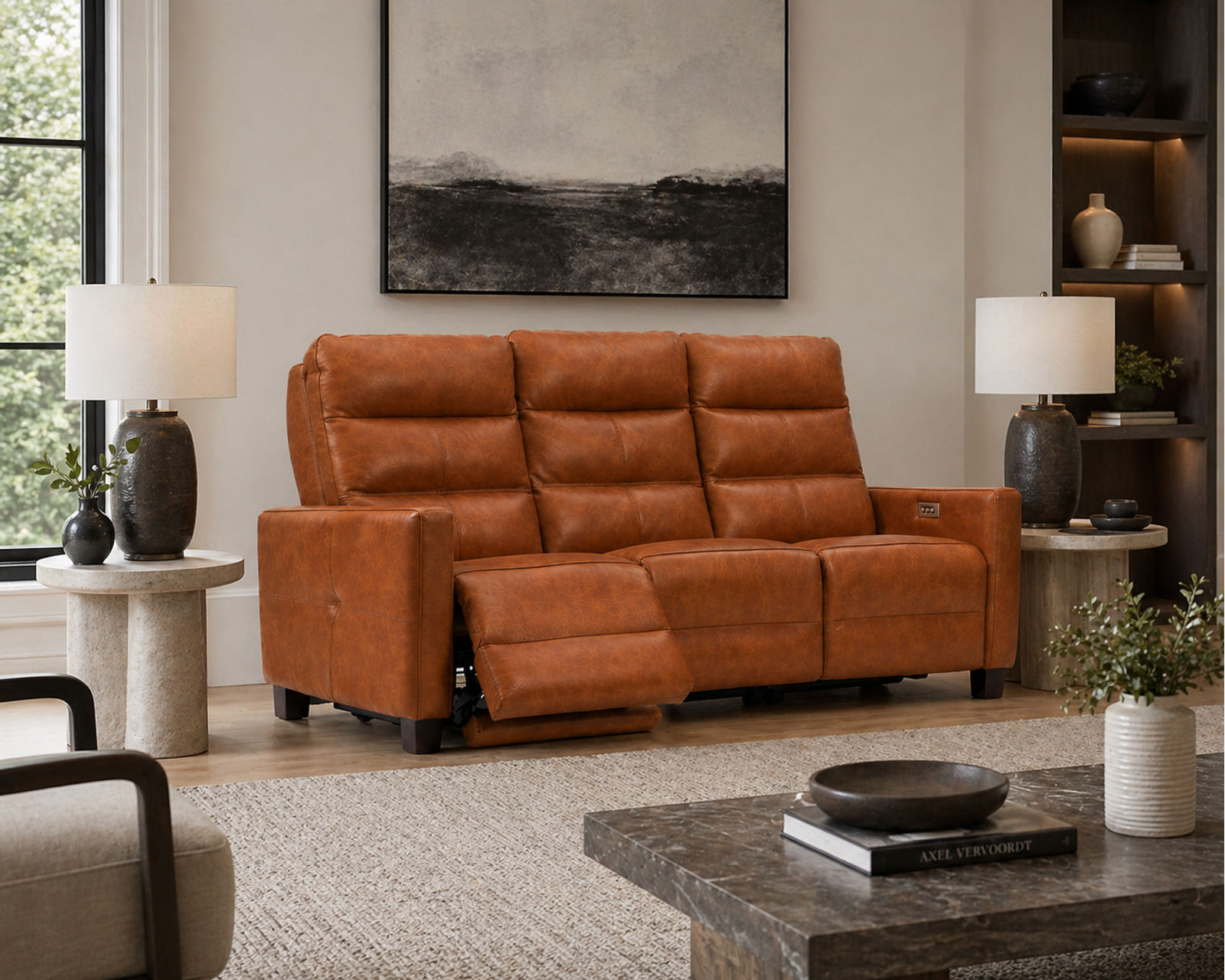 Elran Lane Dual Power Reclining Sofa — Available in Standard & Wide Cushions, 140+ Leather Options, and 75", 79", or 107" Widths - Comfort You Can Feel. Quality You Can Trust.