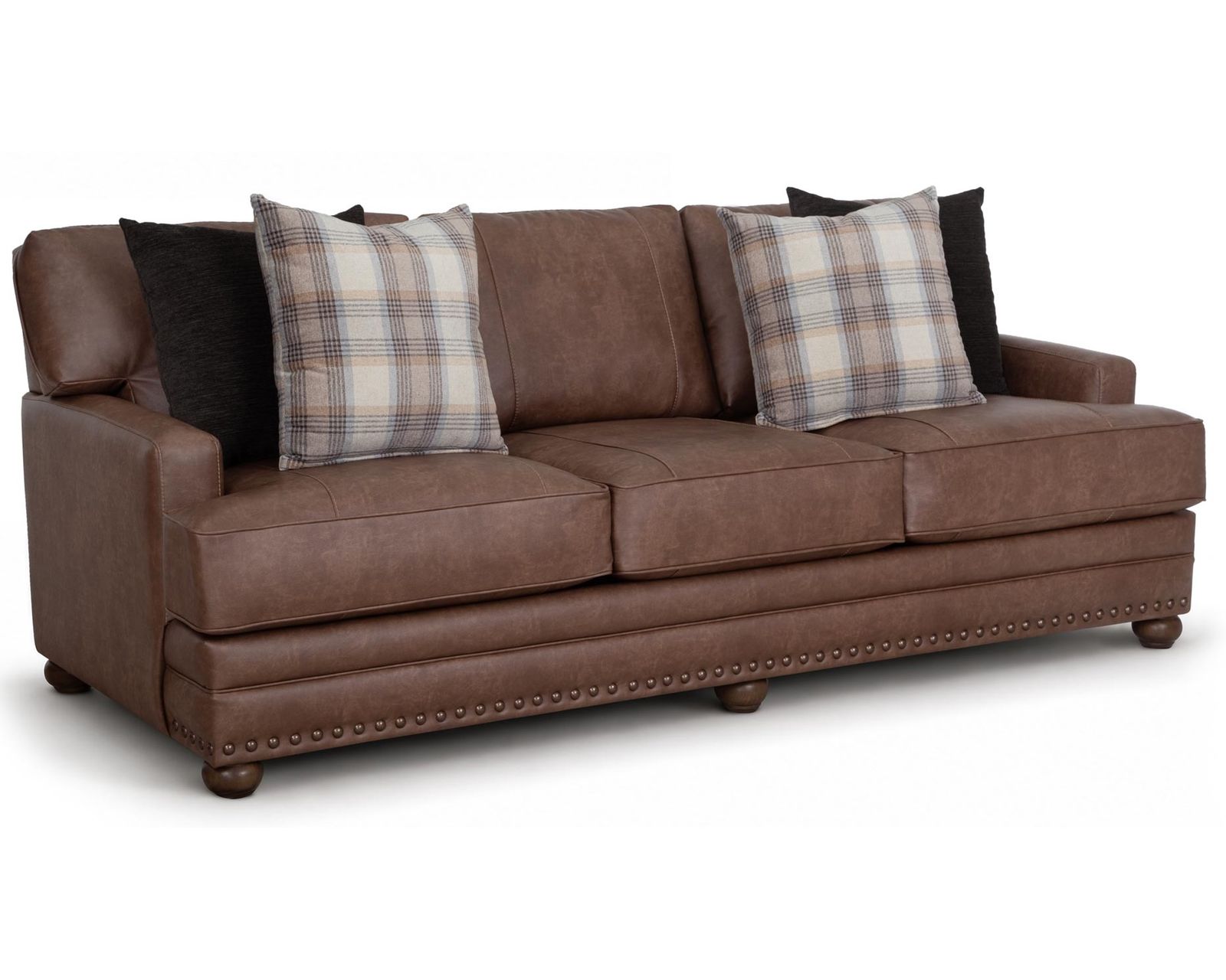 Felix 100" Extra-Wide Sofa (Leather Character. Refined Comfort) - Designer Style Without the Designer Price.