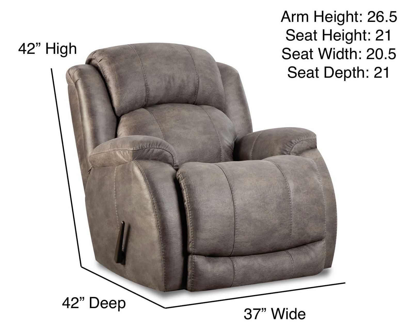 Forrest 92" Double Reclining Sofa (In stock) - Forrest Rocker Recliner