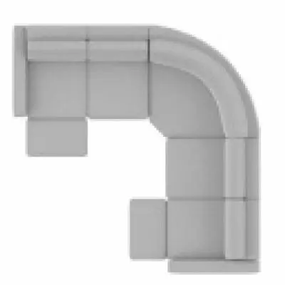 Layout A: Five Piece Sectional 123" x 123" (two recliners)