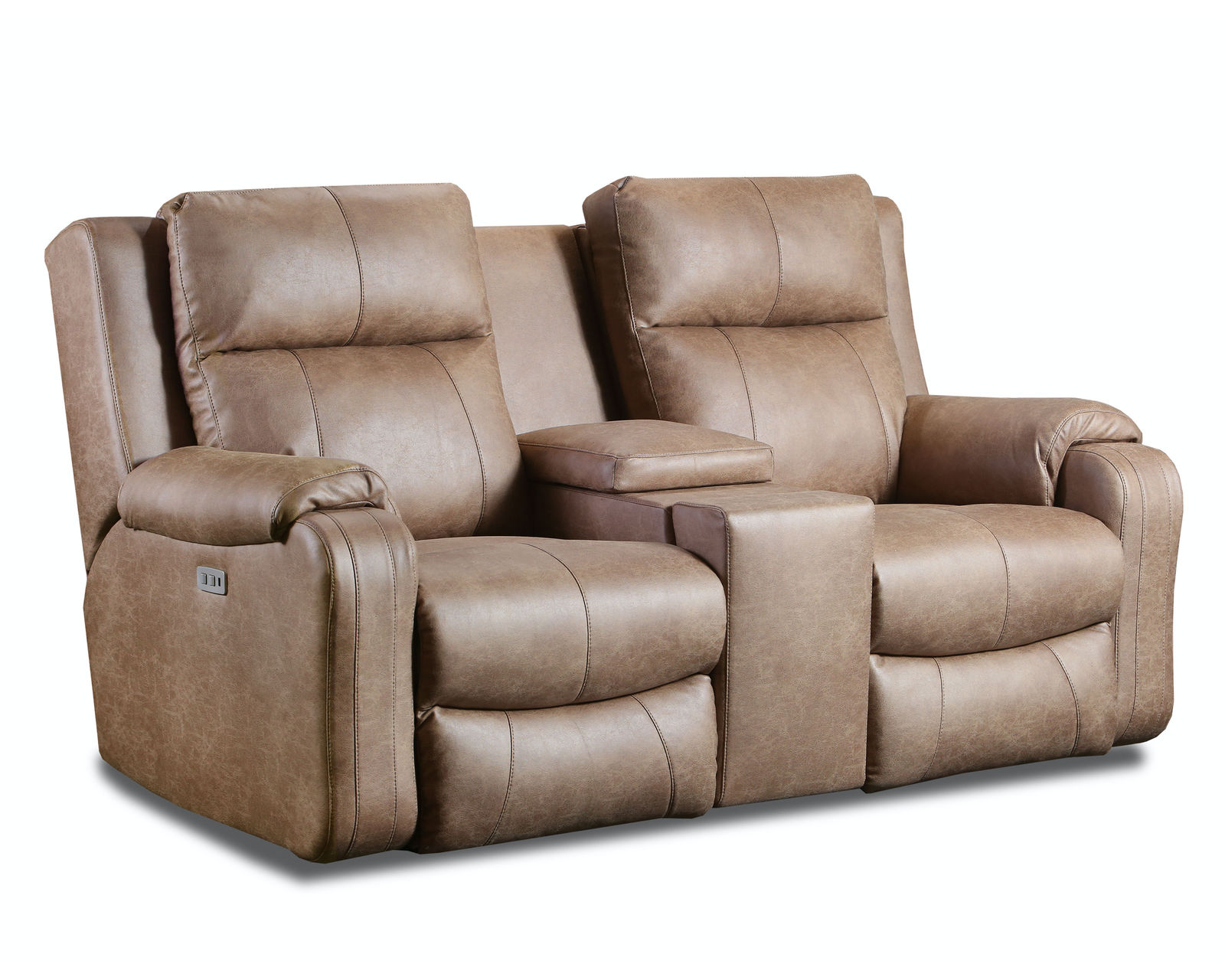 Contour 83" Double Reclining Sofa (+150 fabrics and leathers) - Contour Double Reclining Console Loveseat