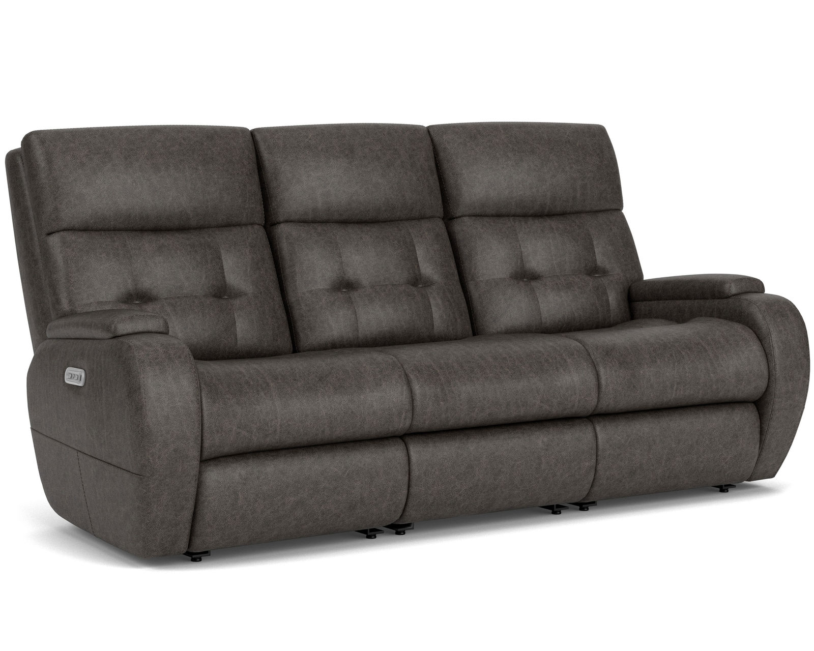 Strait Zero Gravity Leather Power Reclining Sofa with Power Headrests (Colors Available) - Power control independently adjusts the headrest and recline support for a personalized sit