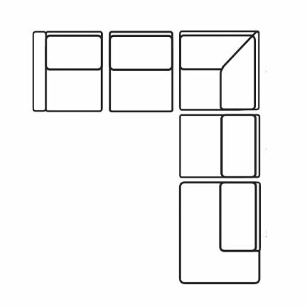 Layout K: Five Piece Sectional 104" x 120"