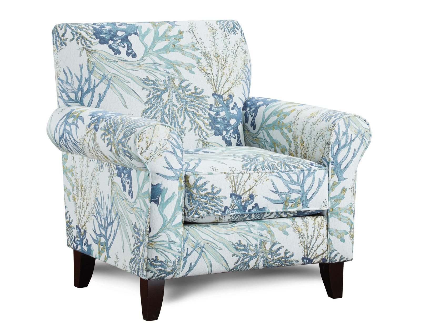 Grande Glacier Queen Sleeper - Coral Reef Oceanside Accent Chair 