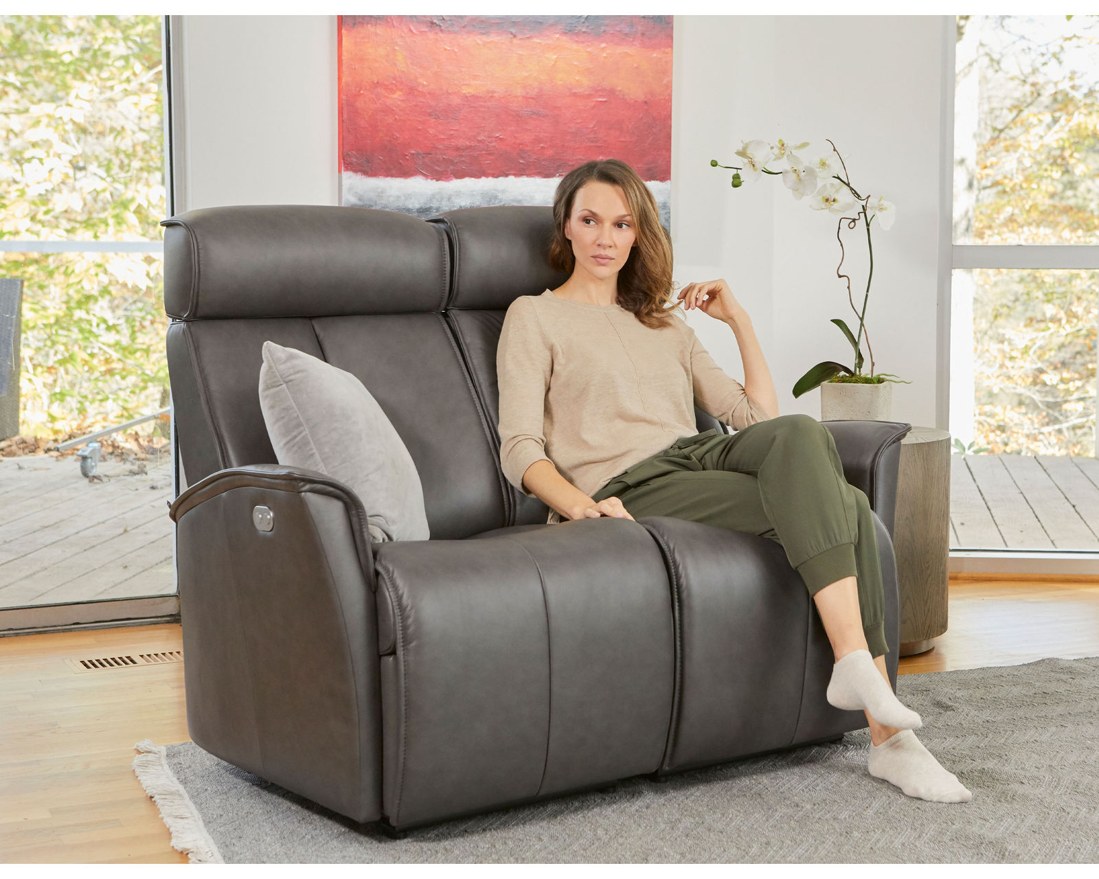 Venice 78" Dual Power Reclining Wallsaver Sofa (+40 leathers) - Venice Power Dual Reclining Wallsaver Loveseat 