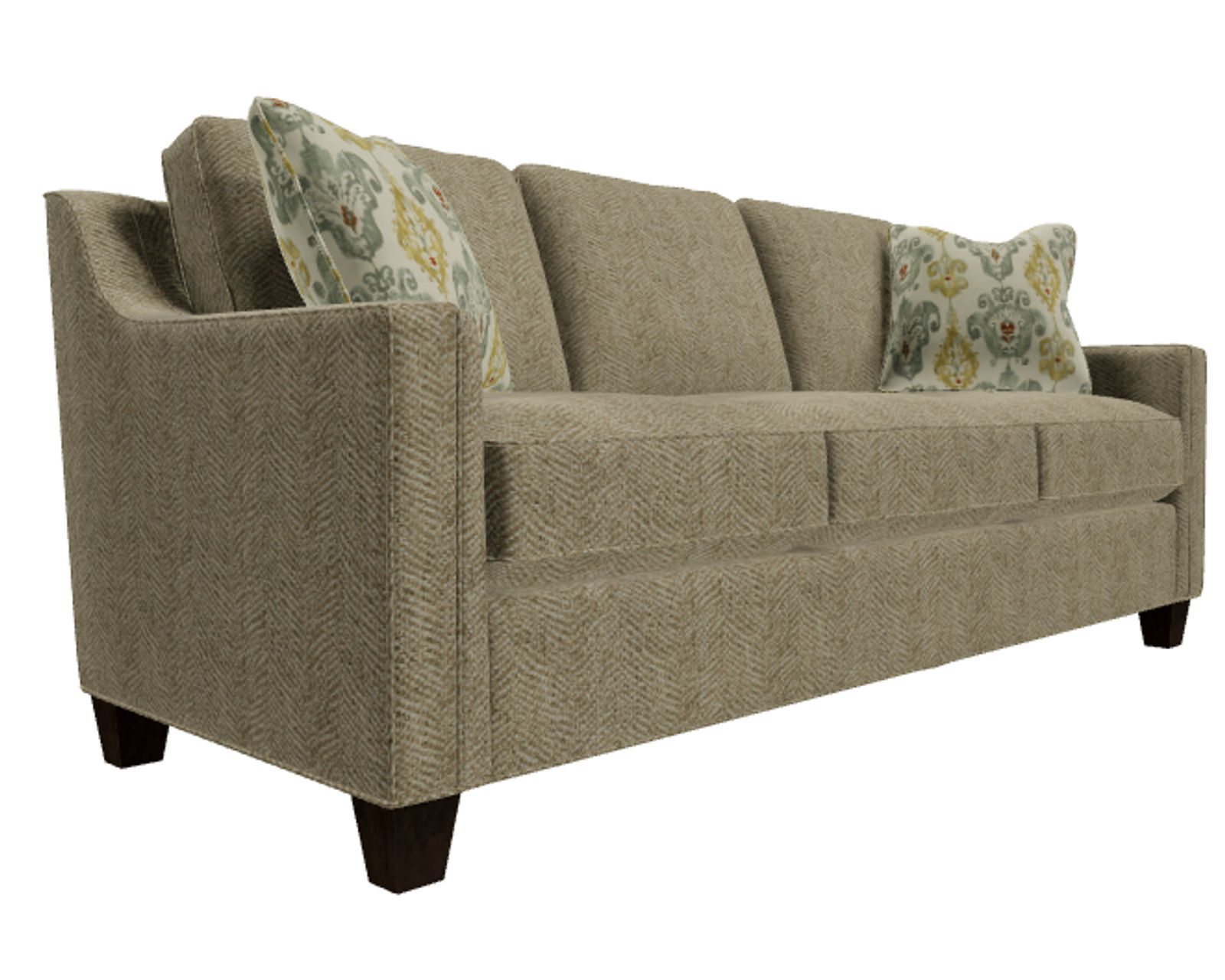 Norte 7461 Queen Sleeper (+100 performance fabrics) - Customize the performance fabric, pillows and wood finish