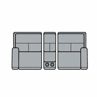 Layout A: Three Piece Reclining Sectional 97" Wide (2 Recliners)