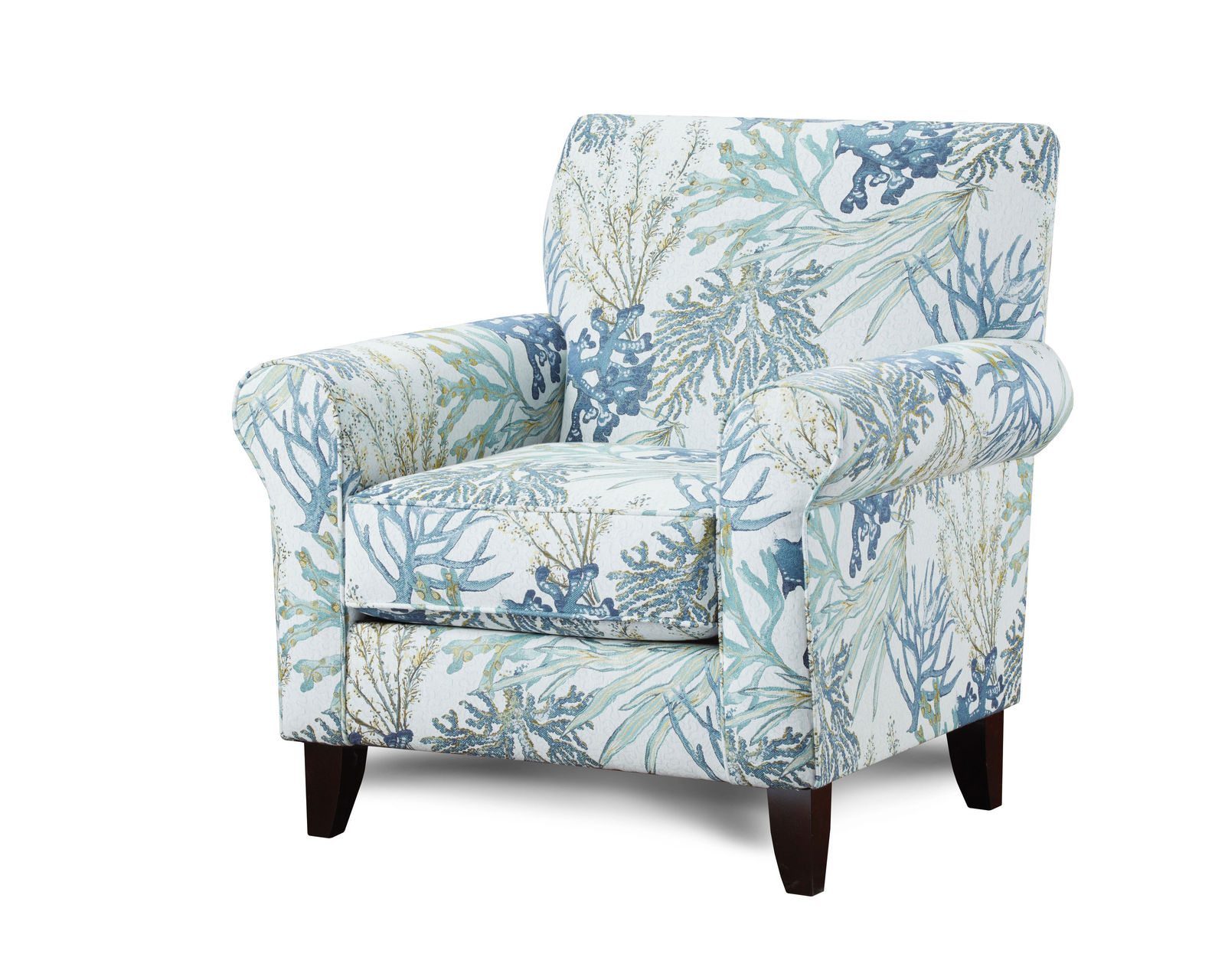 Grande Glacier 4 Piece Living Room (Includes Sofa, (2) Chair and Cocktail Ottoman) - Coral Reef Oceanside Accent Chair