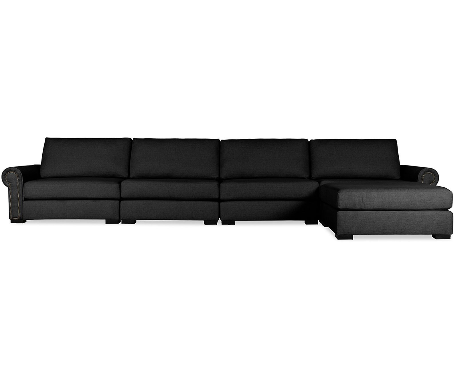  Sylviane 5 Pieces Modular Sectional w/ Chaise Left or Right (Choice of Colors) -  Sylviane 5 Pieces Modular Sectional w/ Chaise Left or Right in Charcoal