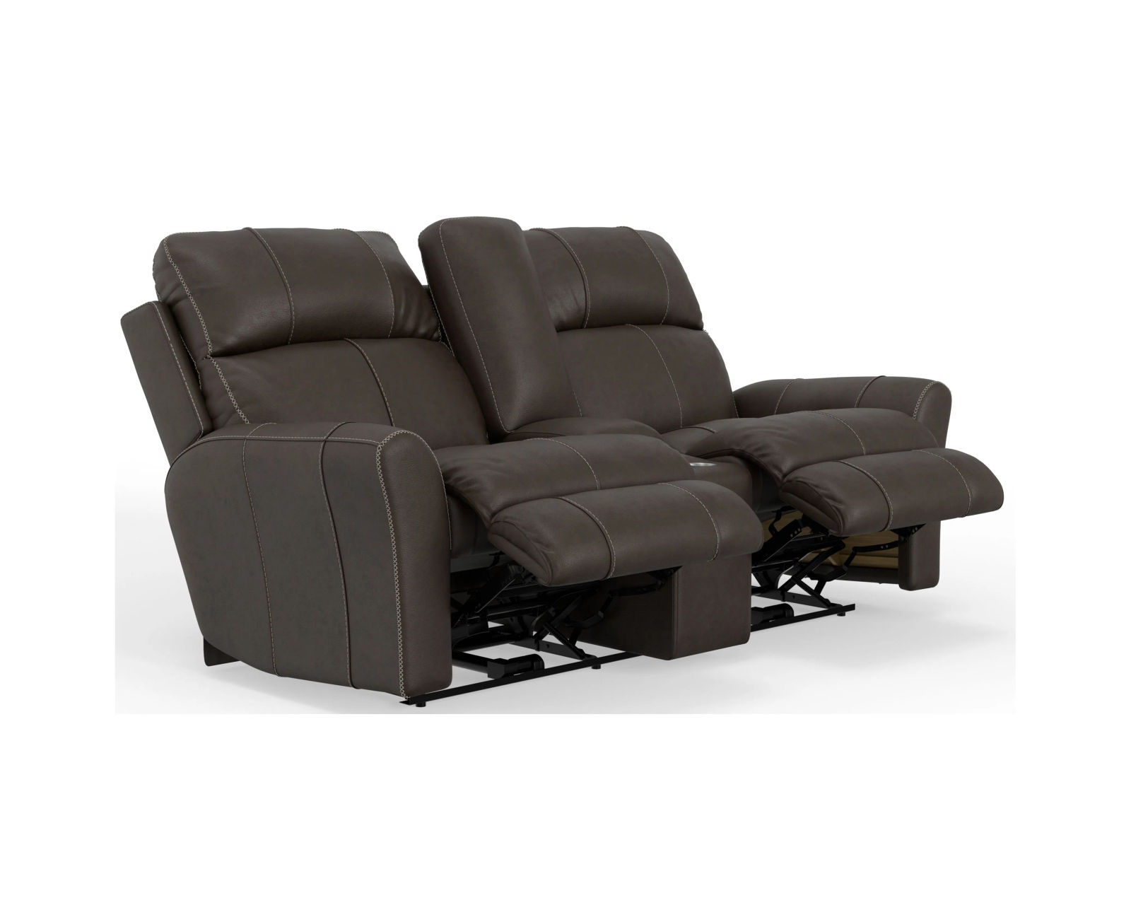 Fredda 82" Power Headrest Power Reclining Leather Sofa Lay-Flat Relaxation, Zero Gravity Comfort & Premium Italian Leather - two colors - Shown in Italian Leather Color Coffee