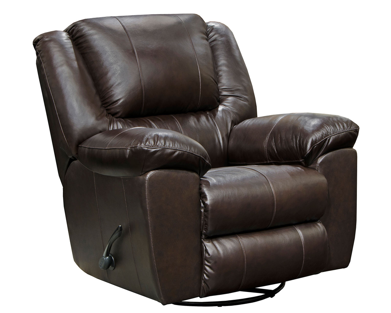 Transformer II Ultimate 90" Italian Leather Sofa w/3 Recliners & Drop Down Table - Transformer II Leather Swivel Glider Recliner