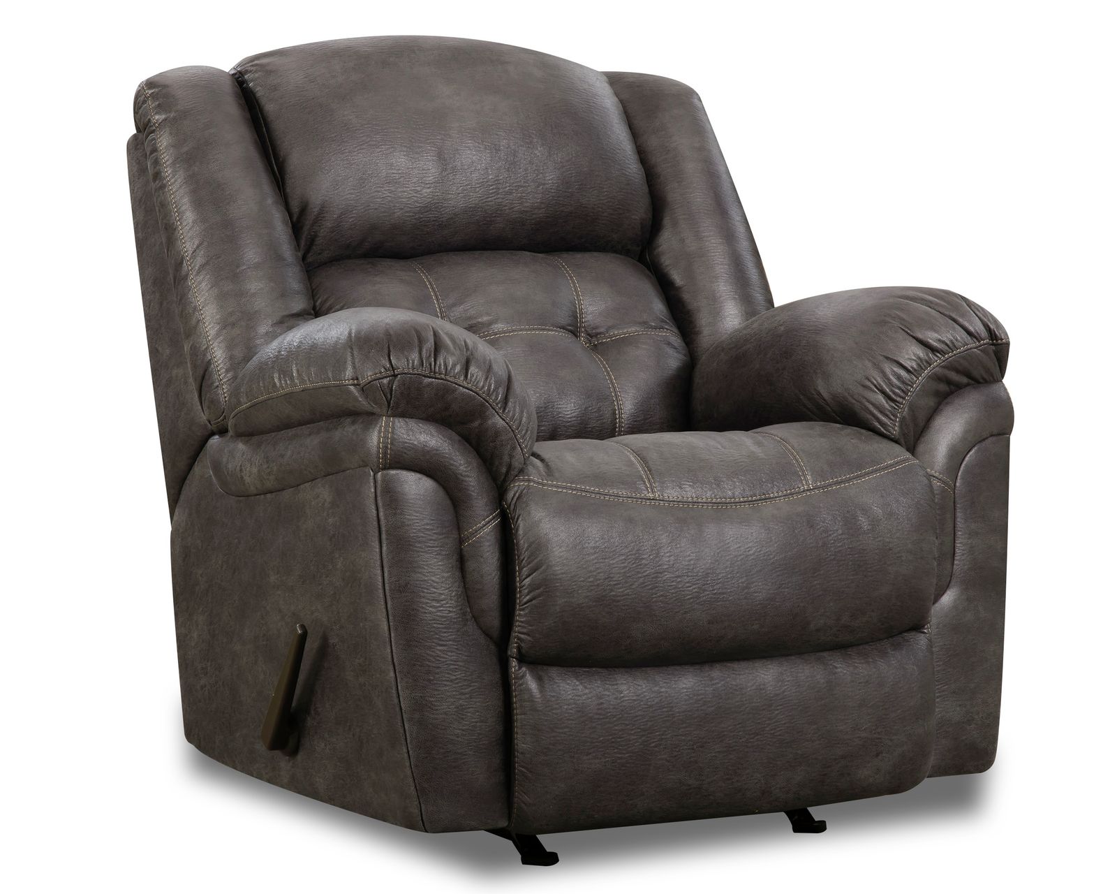 Haven 81" Reclining Console Loveseat Charcoal (In stock) - Haven Rocker Recliner