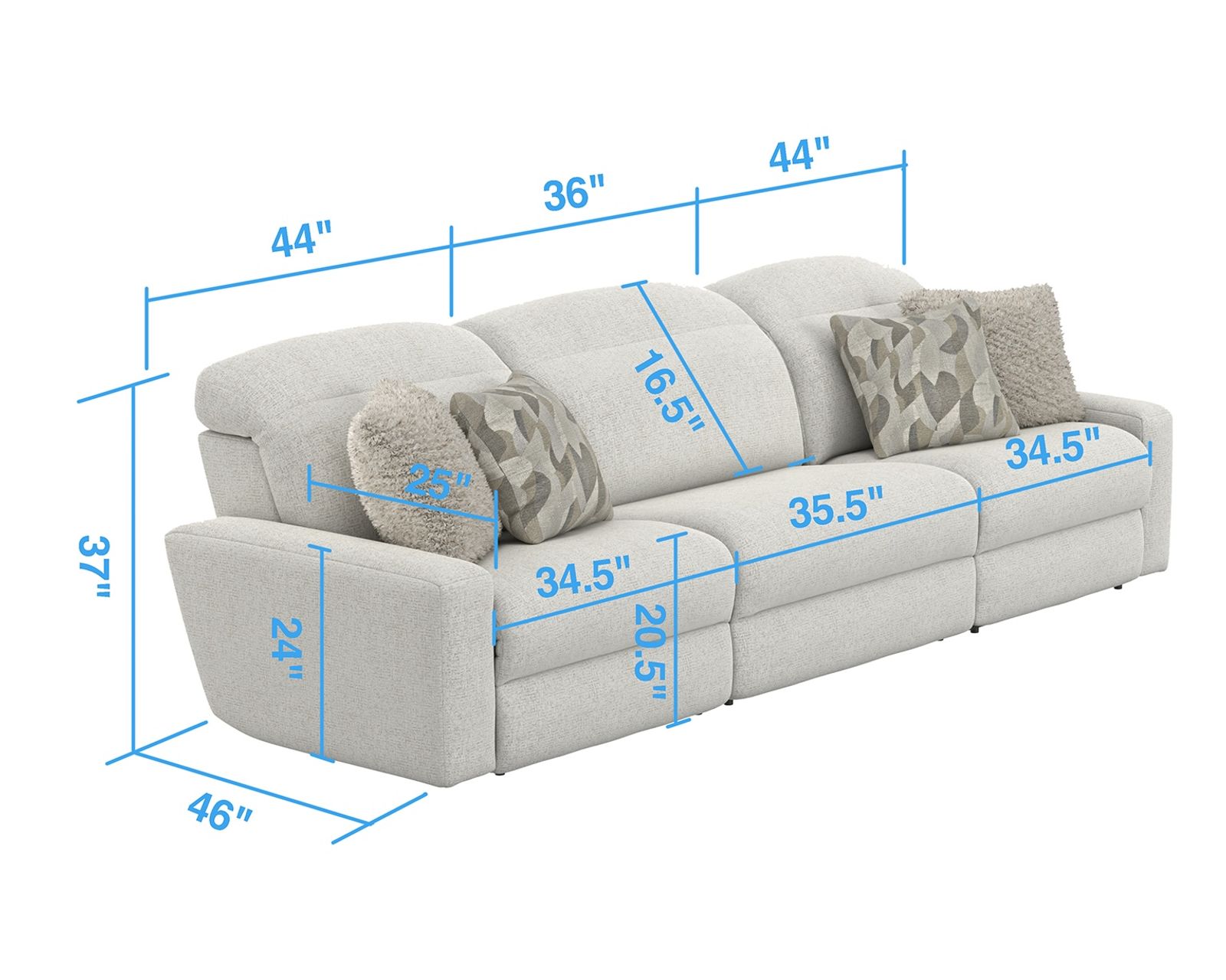 Terrence Modular Euro Styled Power Headrest Power Reclining Sectional (2 colors) - From Movie Night to Every Night—Comfort Lives Here.