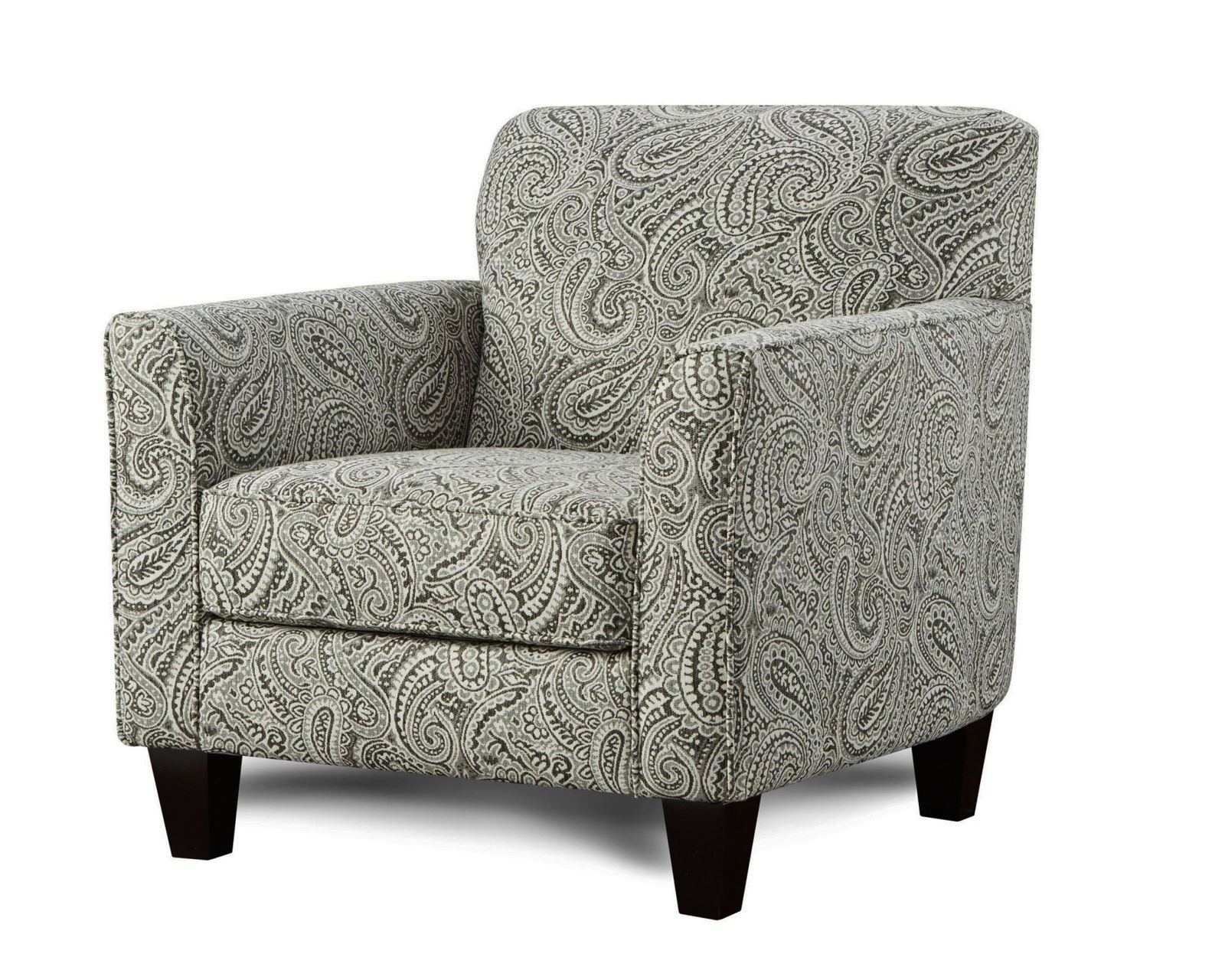 Homecoming Stone Three Piece Chaise Sectional (performance fabric) 96" x 140" - Regency Iron Accent Chair - performance fabric
