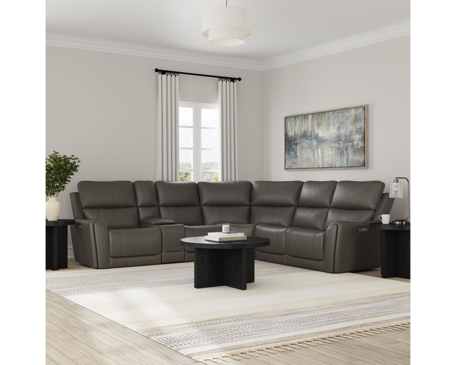 Carter 1587 Triple Power Reclining Sectional (2 colors) 866-02 -in stock - Now on sale