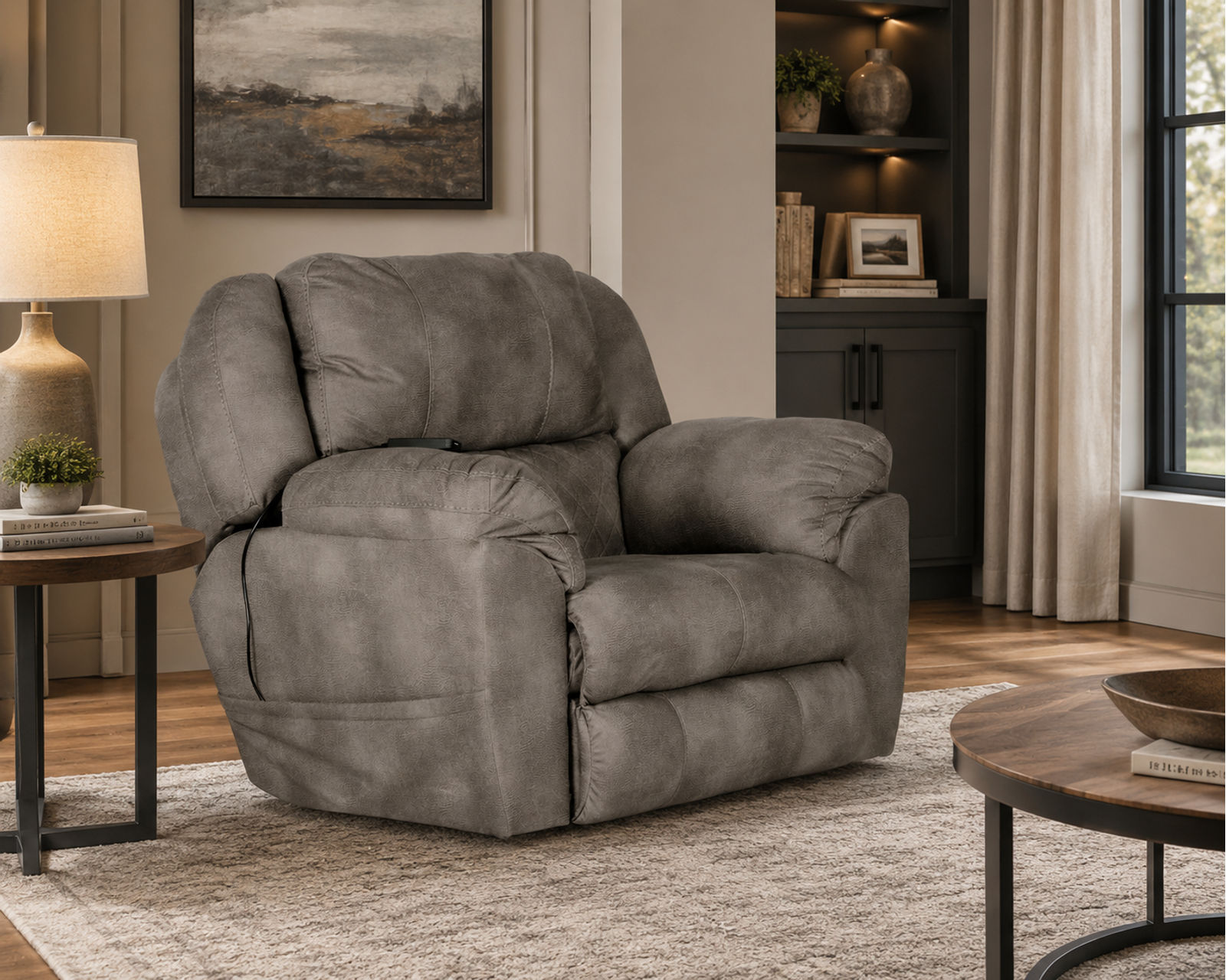 Flynn 90" Power Lay Flat Reclining Sofa with Power Headrests, Power Lumbar, Dual Heat & Massage - Flynn Extra Wide Power Headrest – Power Lumbar – Power Recliner with Dual Heat and Massage