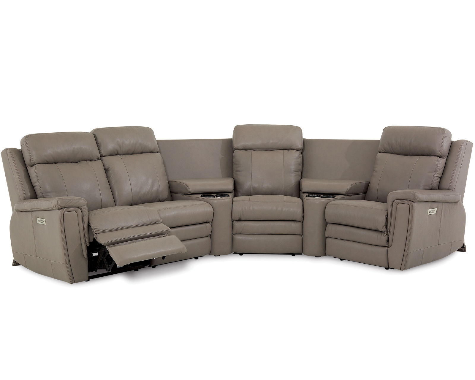 Asher 41065 Power Headrest Power Reclining Sectional (+50 fabrics) - Includes Power Recliners, Power Headrest and Optional Power Lumbar
