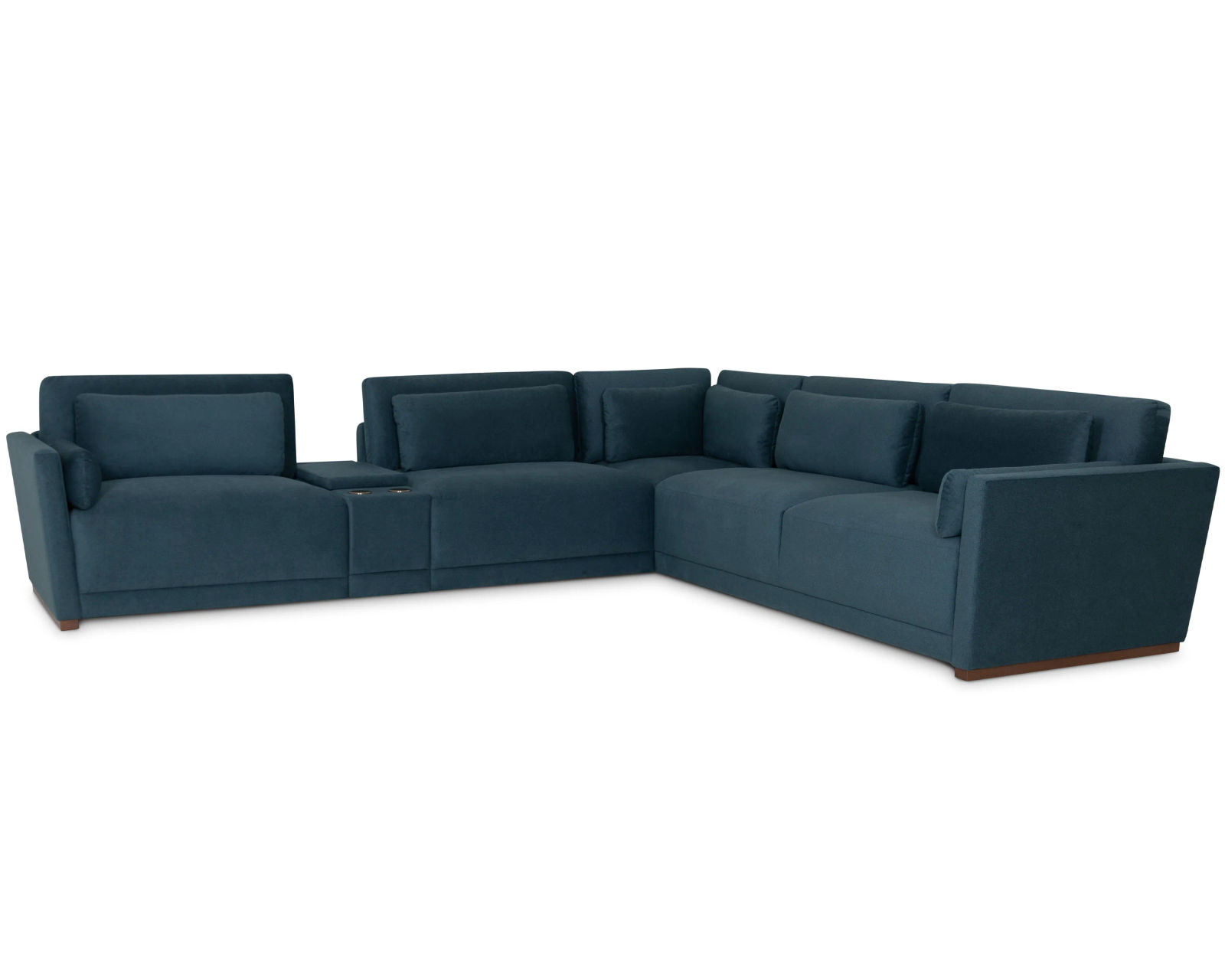 Shea 77646 Stationary Leather Sectional (100+ leathers) - Layout D: Five Piece Sectional 137" x 123"