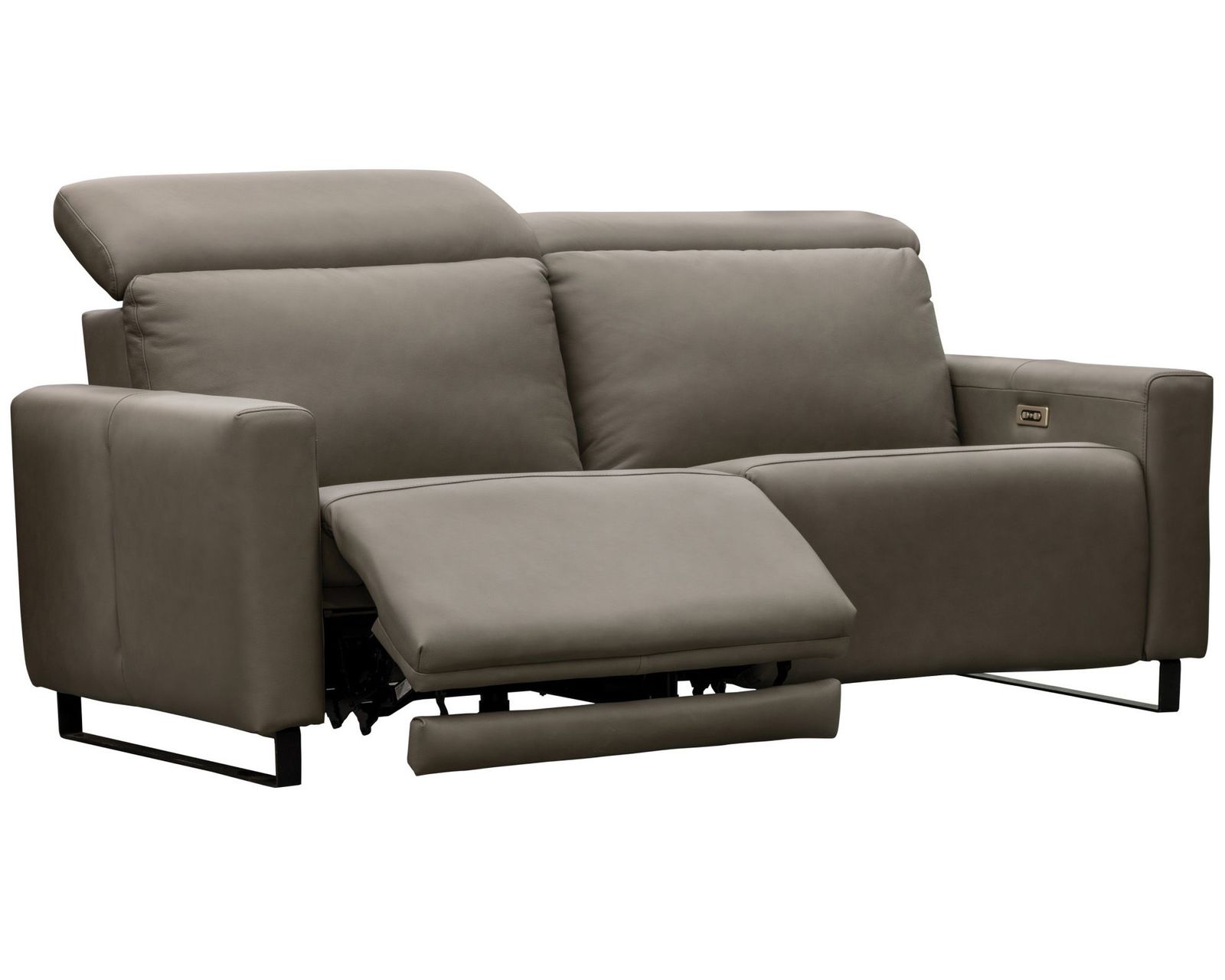 Florent Dual Power Reclining Sofa — Available in Standard & Wide Cushions, 140+ Leather Options, and 80", 84", or 112" Widths - Florent 80" Power Headrest Power Reclining Sofa (Wide Seat, 2 Cushions)