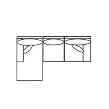 Layout G: Two Piece Sectional 68" X 86"