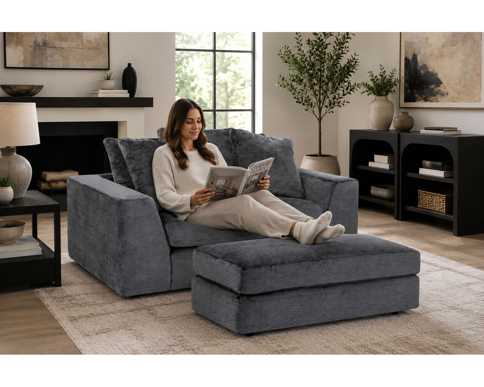 Haswell 99" Pillow Back Sofa (Sink-In Comfort. Modern Style. Made to Relax) - Designer-Curated. Perfectly Coordinated. Surprisingly Affordable.