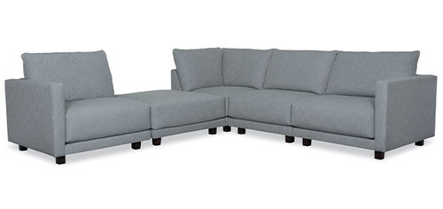 Layout E: Five Piece Sectional. 131.5" x 131.5"