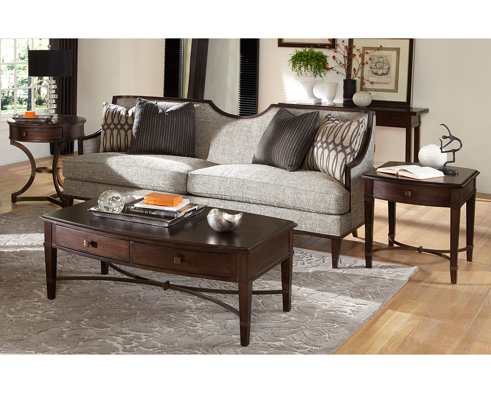 Harper 161 Living Room Collection in Mineral - Standard with Cushion Tie Downs