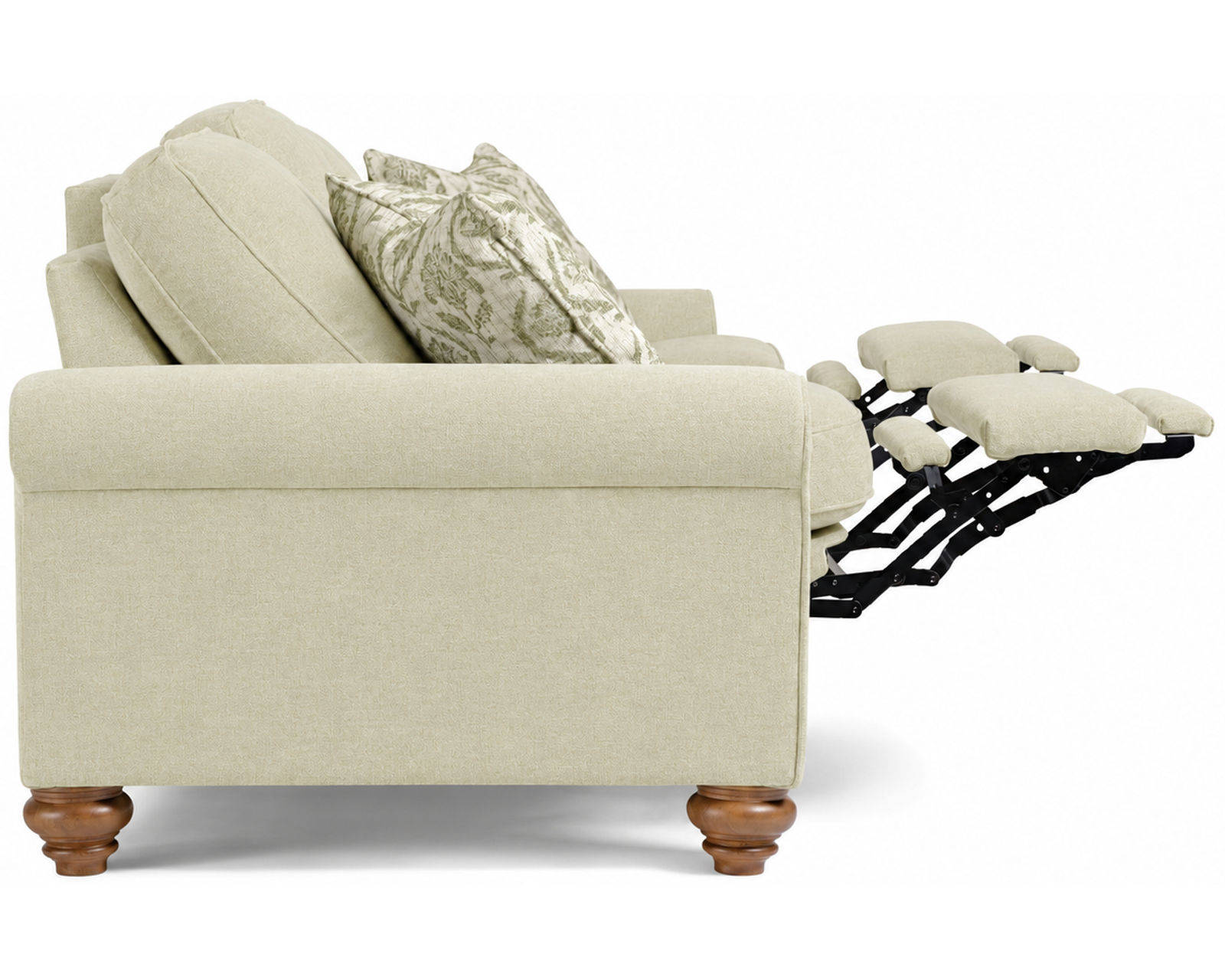 Weston 88" Power Incliner Sofa (+100 fabrics) 3 wood finishes - Made in America. Made Just for You.