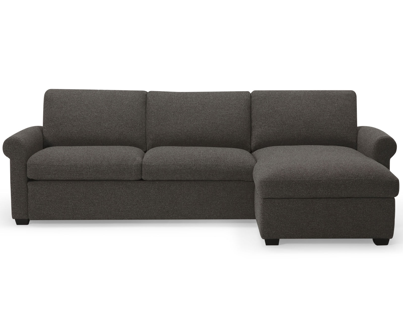 Madison 77656 Roll Arm Sectional (+60 fabrics) - Layout A: Two Piece Sectional 110" x 64"