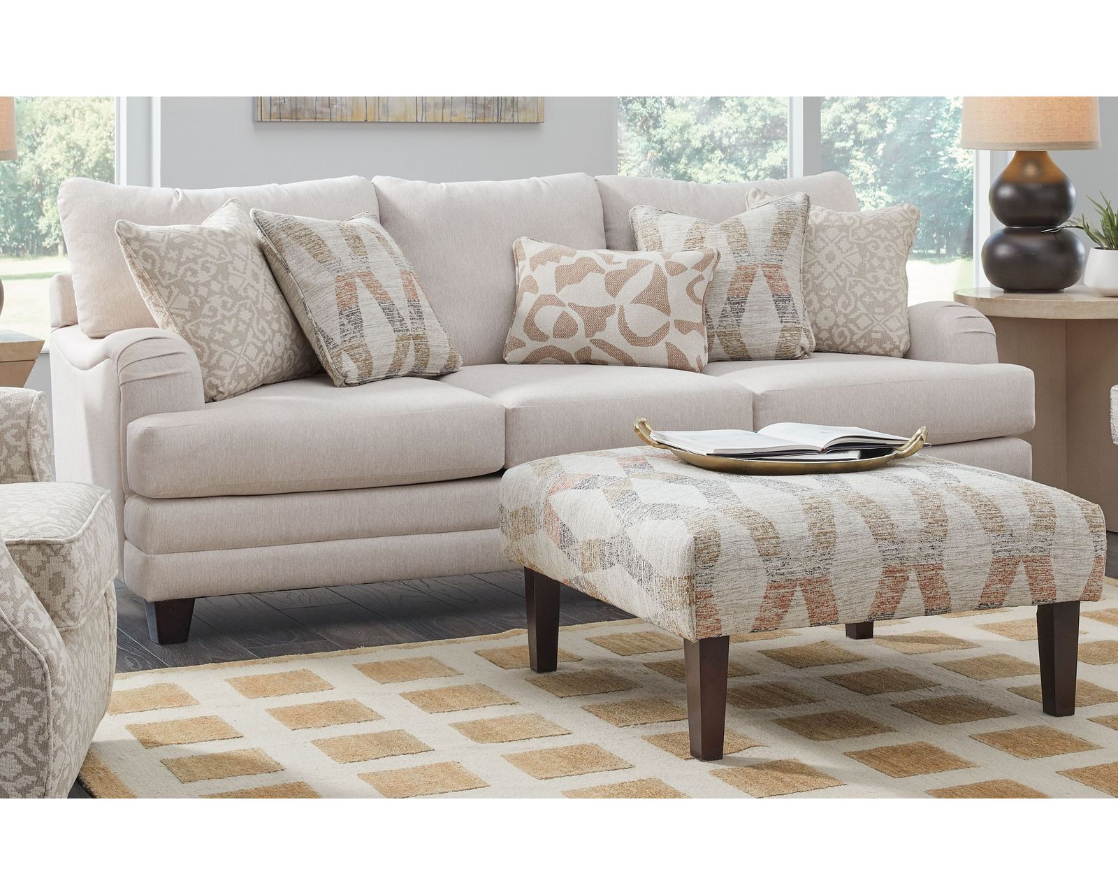 Blair Cream 94" Sofa 4480-KP  - Blair Cream 94" Sofa
