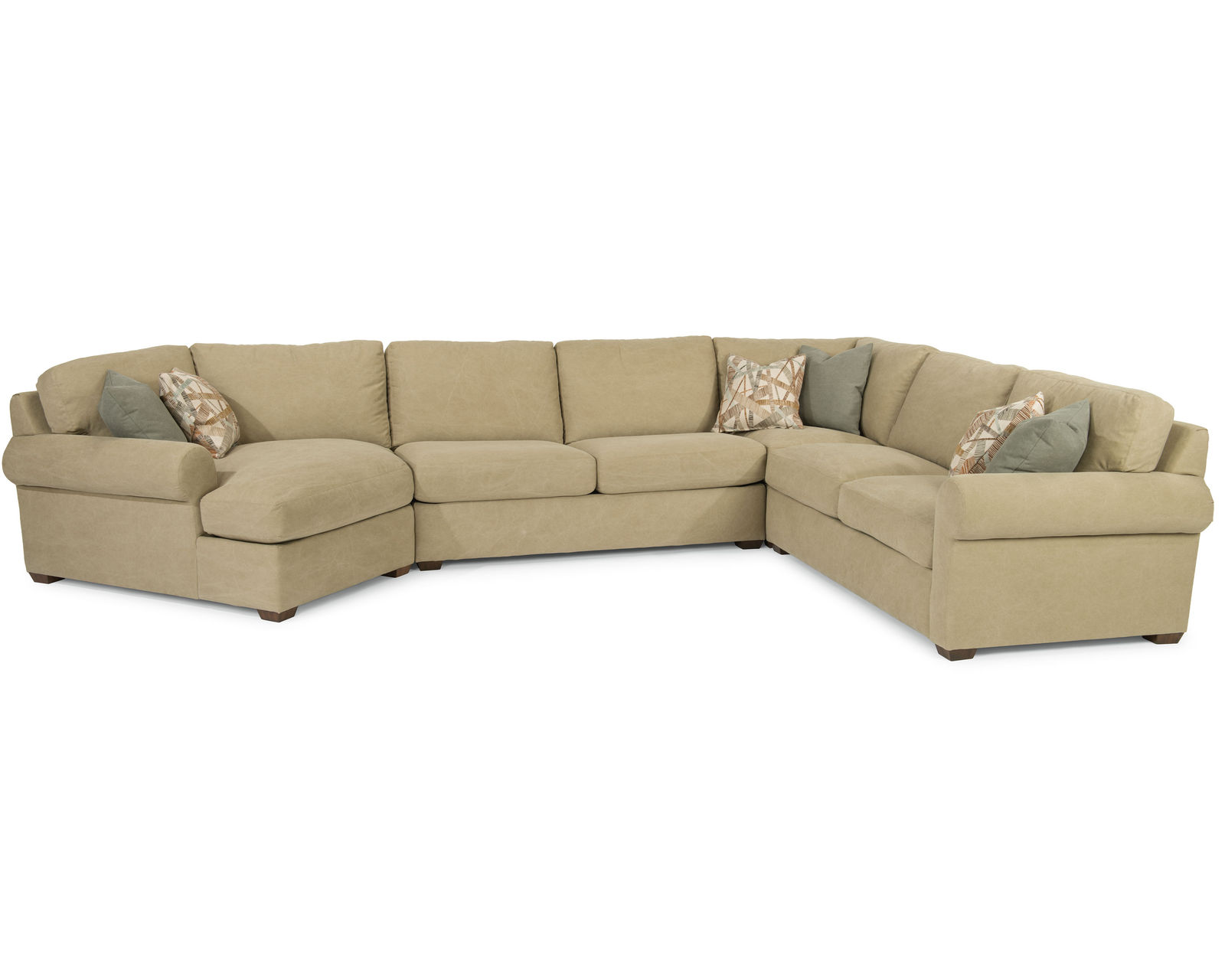 Randall 7100 Sectional (+100 fabric) - Sectional Layout M:  Only the highest quality fabrics go on Flexsteel Furniture
