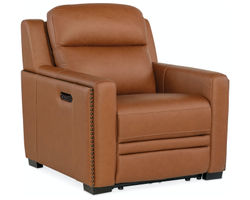 McKinley Power Recliner with Power Headrest & Lumbar (Brown) In stock