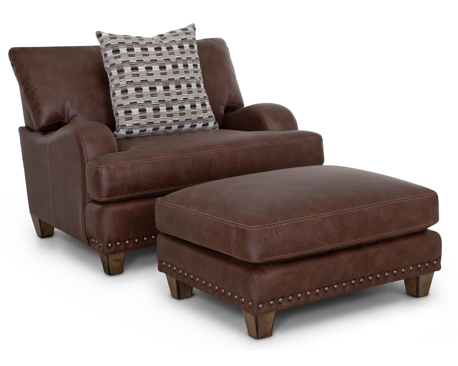 Dayton 93" Leather-Look Fabric Sofa (Rugged Character. Sink-In Comfort. Timeless Style) - Everything You Need for a Beautifully Designed Room.